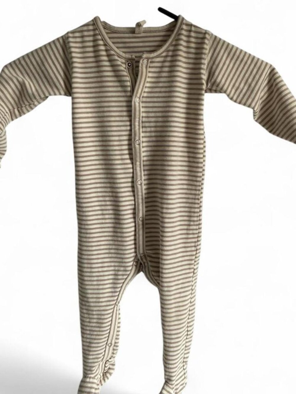 Quincy Mae Organic Cotton Striped Footed PJs Gender Neutral 12-18 Months